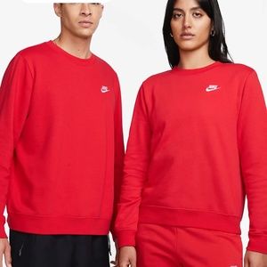 Nike red crewneck